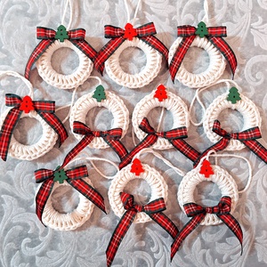 10db horgolt karácsonyfadísz 190 - karácsony - karácsonyi lakásdekoráció - karácsonyfadíszek - Meska.hu