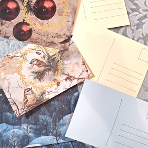 7db képeslap 191 - karácsony - karácsonyi ajándékozás - karácsonyi képeslap, üdvözlőlap, ajándékkísérő - Meska.hu