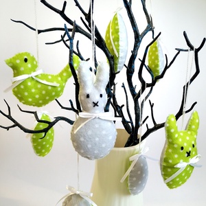 8db filc húsvéti dísz 207-208, Ünnepi díszek, dekorációk, Húsvéti díszek és dekorációk, Húsvéti tojásfadíszek, Mindenmás, Varrás, MESKA