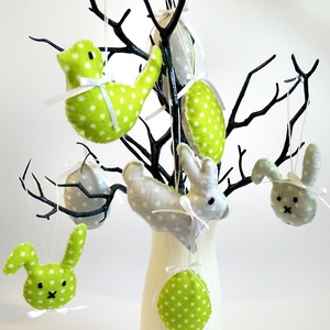 8db filc húsvéti dísz 209-210, Ünnepi díszek, dekorációk, Húsvéti díszek és dekorációk, Húsvéti tojásfadíszek, Mindenmás, Varrás, MESKA