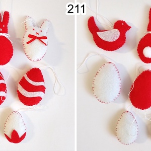 8db filc húsvéti dísz 211-212 - ünnepi díszek, dekorációk - húsvéti díszek és dekorációk - húsvéti tojásfadíszek - Meska.hu