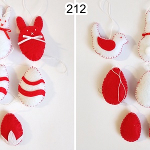 8db filc húsvéti dísz 211-212 - ünnepi díszek, dekorációk - húsvéti díszek és dekorációk - húsvéti tojásfadíszek - Meska.hu