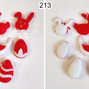 8db filc húsvéti dísz 213-214 - ünnepi díszek, dekorációk - húsvéti díszek és dekorációk - húsvéti tojásfadíszek - Meska.hu