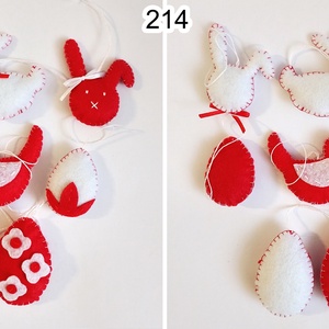 8db filc húsvéti dísz 213-214 - ünnepi díszek, dekorációk - húsvéti díszek és dekorációk - húsvéti tojásfadíszek - Meska.hu