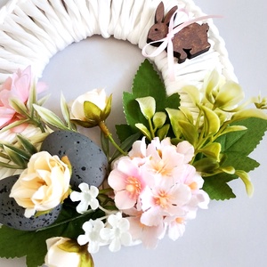 Húsvéti kopogtató 218 - ünnepi díszek, dekorációk - húsvéti díszek és dekorációk - húsvéti ajtódísz, kopogtató - Meska.hu