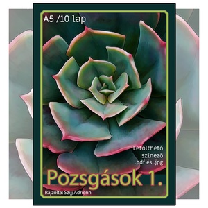 Letölthető színező - Pozsgások 1, Művészet, Grafika & Illusztráció, Digitális, Fotó, grafika, rajz, illusztráció, MESKA