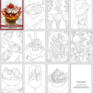 Letölthető színező - Csokoládé + Fagylalt - művészet - grafika & illusztráció - digitális - Meska.hu