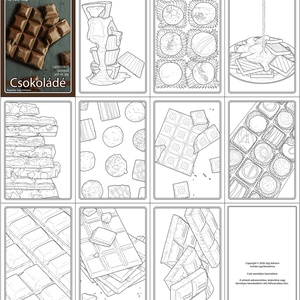 Letölthető színező - Csokoládé + Fagylalt - művészet - grafika & illusztráció - digitális - Meska.hu