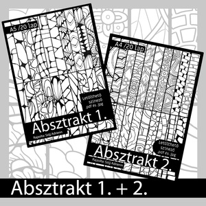 Letölthető színező - Absztrakt 1+2, Művészet, Grafika & Illusztráció, Digitális, Fotó, grafika, rajz, illusztráció, MESKA