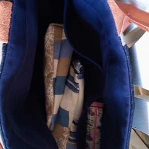 Textil és bőr shopper táska - bélelt, vállon is hordható - táska & tok - bevásárlás & shopper táska - shopper, textiltáska, szatyor - Meska.hu