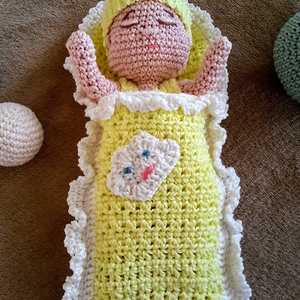 Pólyás baba - amigurumi játék - játék & sport - baba & babaház - baba - Meska.hu