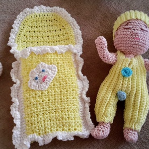 Pólyás baba - amigurumi játék - Meska.hu