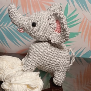 Amigurumi elefánt  - játék & sport - plüssállat & játékfigura - elefánt - Meska.hu
