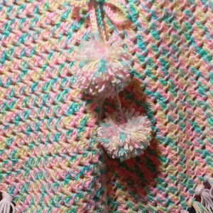 Színes tavaszi poncsó pici lányoknak - baba - mama - babaruházat - Meska.hu