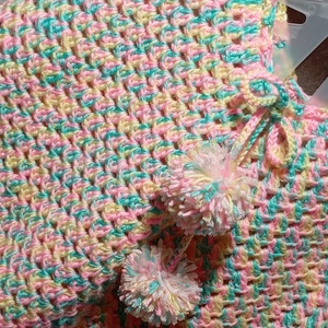 Színes tavaszi poncsó pici lányoknak - baba - mama - babaruházat - Meska.hu