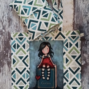 Könyv imádó kis hölgy textil szatyor - táska & tok - bevásárlás & shopper táska - kenyeres zsák - Meska.hu