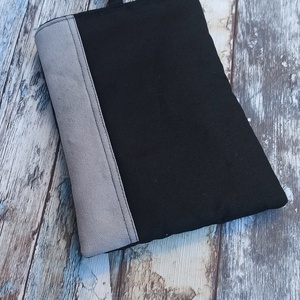 Könyvtok   fekete szürke textil - könyv & zene - könyvtok - Meska.hu