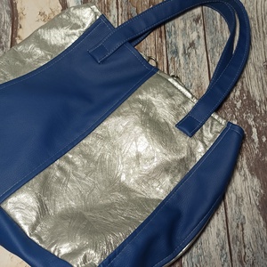 Kék ezüst kézi táska , Táska & Tok, Kézitáska & válltáska, Kézitáska, Varrás, MESKA