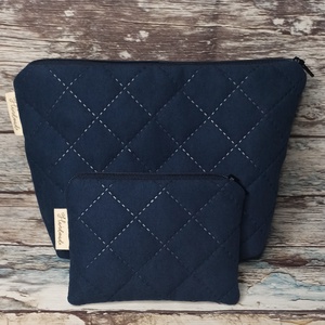 Pihe puha sötétkék neszeszer szett , Szépségápolás, Arcápolás, Smink kellék, Varrás, Szeretettel bemutatom a legújabb alkotásomat, a neszeszer szettet
 Jellemzők: A szett egy nagyobb é..., MESKA