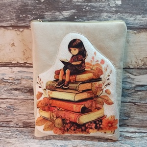 Olvasó kislány mintás könyv tok tablet tok ebook tok , Táska & Tok, Ebook & Tablet tok, Varrás, MESKA