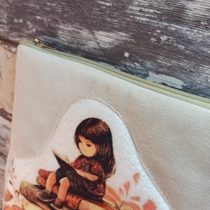 Olvasó kislány mintás könyv tok tablet tok ebook tok  - táska & tok - ebook & tablet tok - Meska.hu