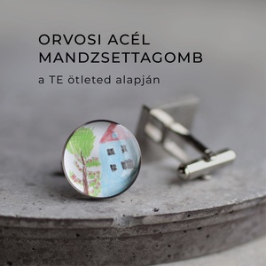 Egyedi fényképes mandzsettagomb � orvosi acél, kerek vagy négyzet alakú - Meska.hu