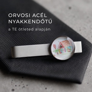 Egyedi fényképes nyakkendőtű - orvosi acél - Meska.hu