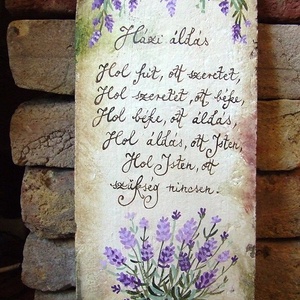 Festett Áldás (levendulás) - otthon & életmód - vallás - házi áldás - Meska.hu