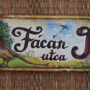 Festett házszámtábla - otthon & életmód - ház & kert - házszám - Meska.hu