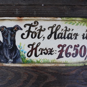 Festett házszám (egyedi minta) - otthon & életmód - ház & kert - házszám - Meska.hu