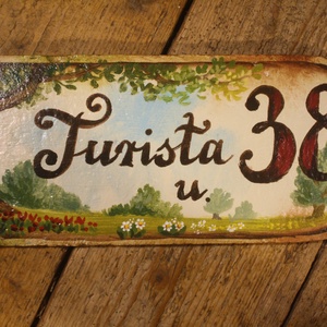 Festett Utcatábla (egyedi minta) - otthon & életmód - ház & kert - házszám - Meska.hu