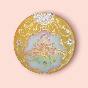 Lótusz Selyem mandala 20 cm - művészet - textilkép - egyéb - Meska.hu