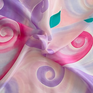 Áramlás Nyár selyemkendő , Ruha & Divat, Sál, Sapka, Kendő, Kendő, Selyemfestés, Festészet, MESKA