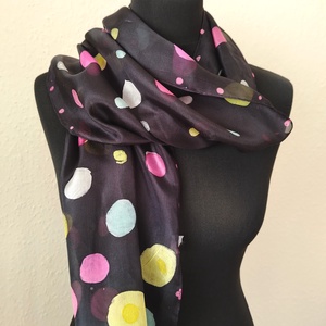 Pöttyös batik selyemsál  - Meska.hu