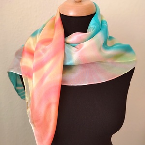 Áramlás selyemkendő Tavasz  - ruha & divat - sál, sapka, kendő - kendő - Meska.hu