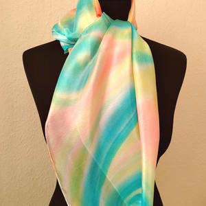 Áramlás selyemkendő Tavasz  - ruha & divat - sál, sapka, kendő - kendő - Meska.hu