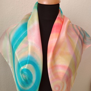 Áramlás selyemkendő Tavasz  - ruha & divat - sál, sapka, kendő - kendő - Meska.hu