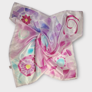 Barcelona selyemkendő - Nyár , Ruha & Divat, Sál, Sapka, Kendő, Kendő, Selyemfestés, MESKA