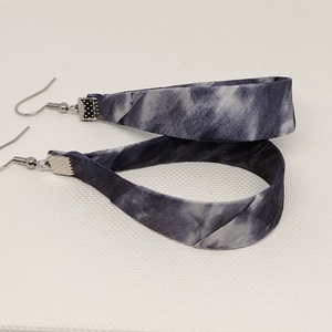 Nagy Csepp selyemfüli - Márvány , Ékszer, Fülbevaló, Lógó csepp fülbevaló, Selyemfestés, Ékszerkészítés, MESKA