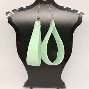 Nagy Csepp selyemfüli - Alma, Ékszer, Fülbevaló, Lógó csepp fülbevaló, Selyemfestés, Ékszerkészítés, MESKA