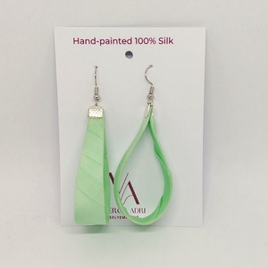 Nagy Csepp selyemfüli - Alma - ékszer - fülbevaló - lógó csepp fülbevaló - Meska.hu