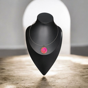 Selyem nyakék, medál , Ékszer, Nyaklánc, Medál, Selyemfestés, Ékszerkészítés, MESKA