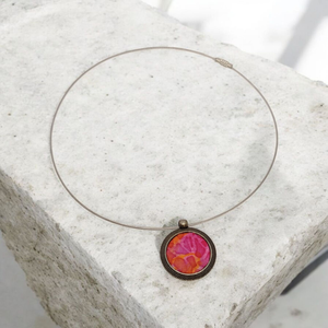 Selyem nyakék, medál  - ékszer - nyaklánc - medál - Meska.hu