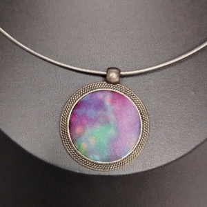 Selyem medál - Nyár  - ékszer - nyaklánc - medál - Meska.hu