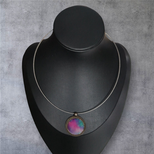 Selyem medál - Űrköd - ékszer - nyaklánc - medál - Meska.hu