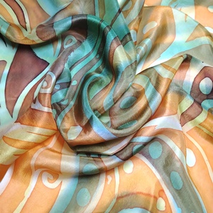 Űrvirág selyemkendő - ősz  - ruha & divat - sál, sapka, kendő - kendő - Meska.hu