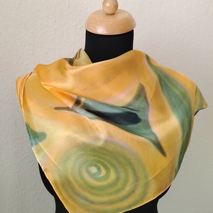 Őszi áramlás selyemkendő  - ruha & divat - sál, sapka, kendő - kendő - Meska.hu