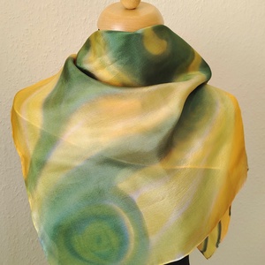 Őszi áramlás selyemkendő  - ruha & divat - sál, sapka, kendő - kendő - Meska.hu