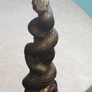 Kígyó a fára tekeredve dísztárgy - otthon & életmód - dekoráció - dísztárgy - Meska.hu