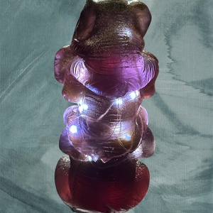 Nem hall, nem lát és nem beszél fényfüzéres elefánt szobor - otthon & életmód - dekoráció - dísztárgy - Meska.hu